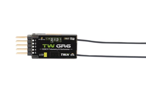 FrSky TW-GR6 Empfänger TWGR6 Receiver Dual 2.4 GHz Twin mit Vario