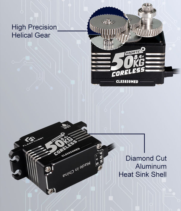 FLASHHOBBY CLS3850MED 50KG CLS-Servo Programmierbarer Magnetic Encoder Brushless