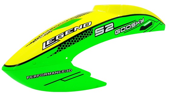 Heli S2 Legend Goosky GT000061 Haube Canopy Set (Green Yellow)
