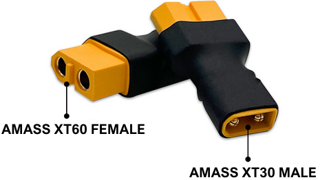 AMASS XT30 to XT60 GT000071 Lipo  adapter XT30 auf XT60  Adapter 2 Stück GOOSKY