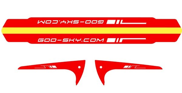 Heli S2 Legend Goosky GT000086 S2 Tail Boom and fin sticker (3 sets, Red) Aufkleber