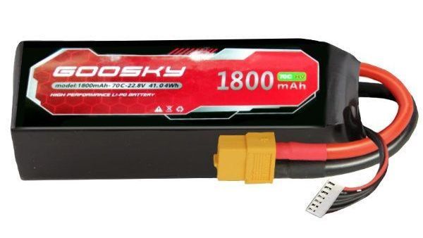 Goosky RS4 6s 1800mAh 70C HV Professional , Original LiPo Battery GT020066